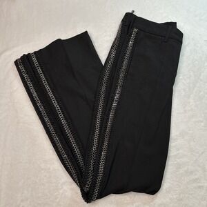 Roberto Cavalli Dress‎ Pants 28 Womens Bootcut Contemporary Chain Accent Italy